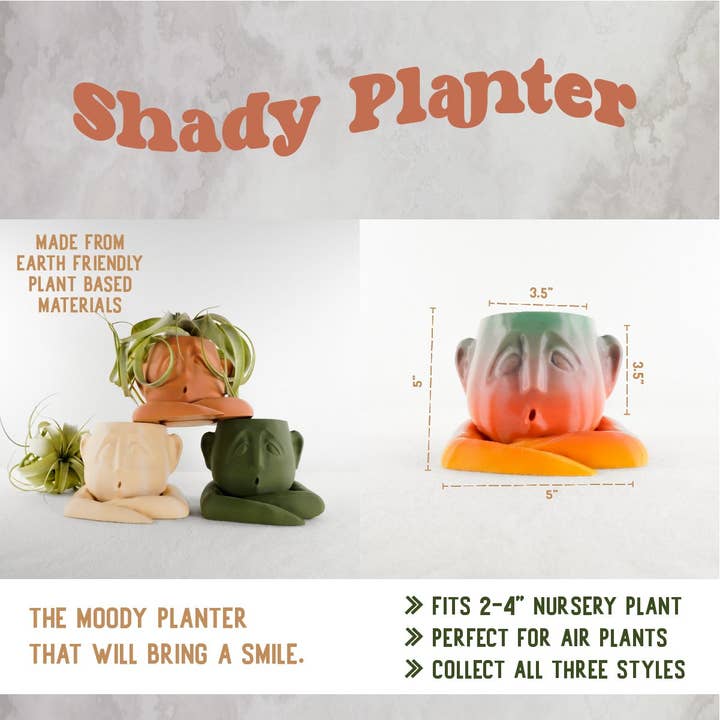 Rosebud Homegoods - Wholesale Plant pot - Shady Air Head Planter3