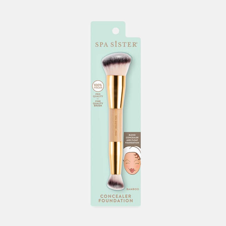 Dual-Ended Concealer/Foundation - Vegan Bamboo Brush for wholesale by Bath Accessories Company