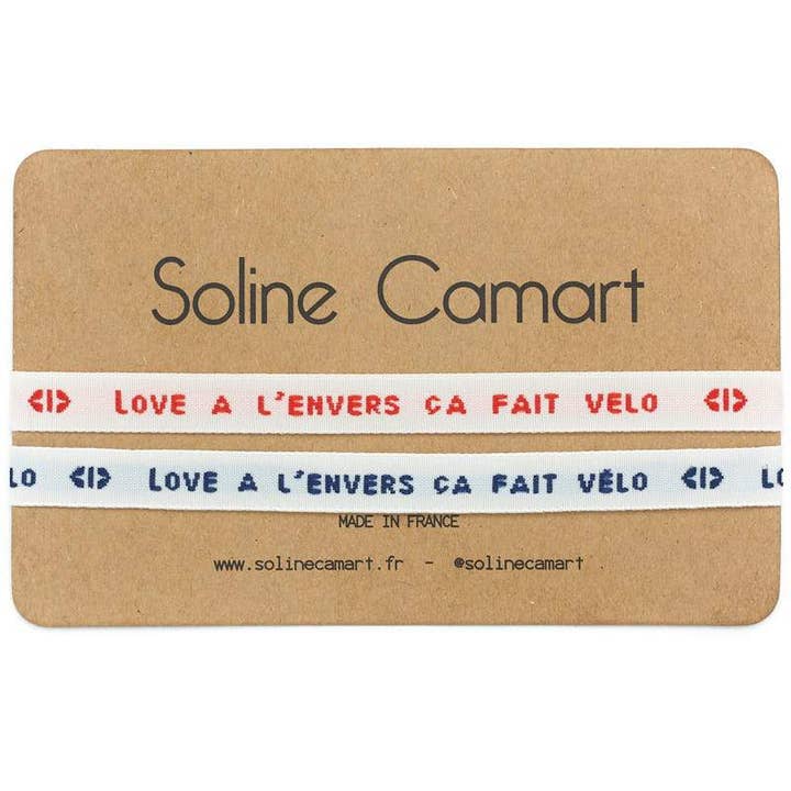 Duo of Bracelets : Love à L'envers çA Fait Vélo for wholesale by Soline Camart