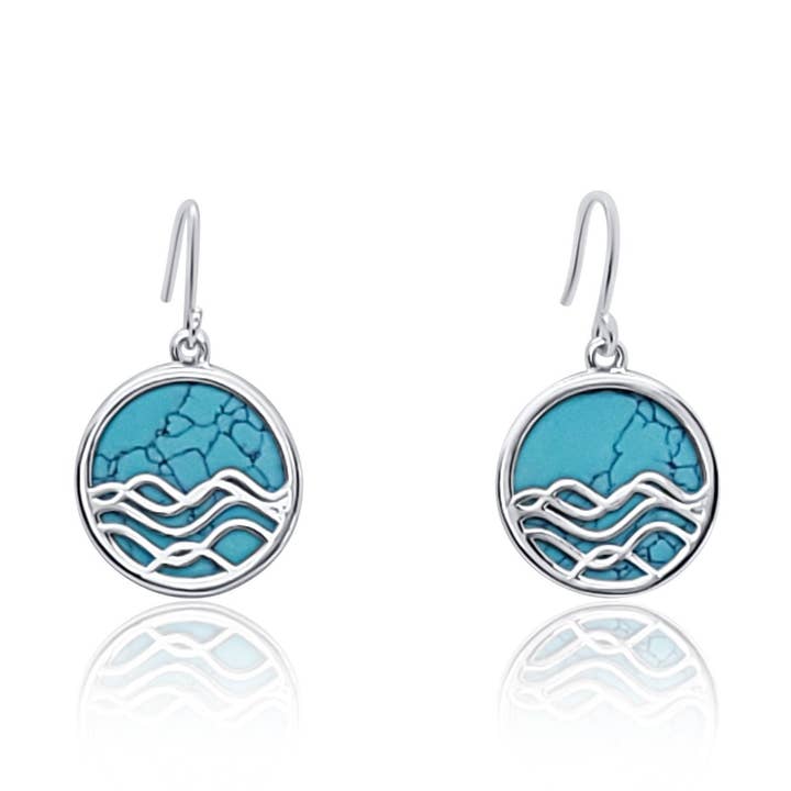 Turkis - Little High Tide Circle Øreringe for engroshandel hos Joie Designs
