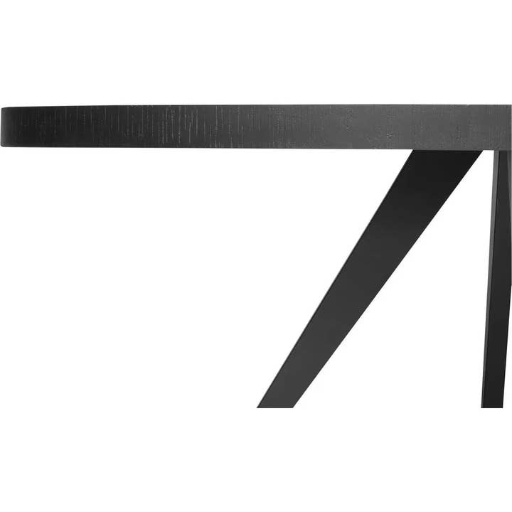 LOOMLAN - Wholesale Side Table - Parq Wood Black Oval Dining Table10