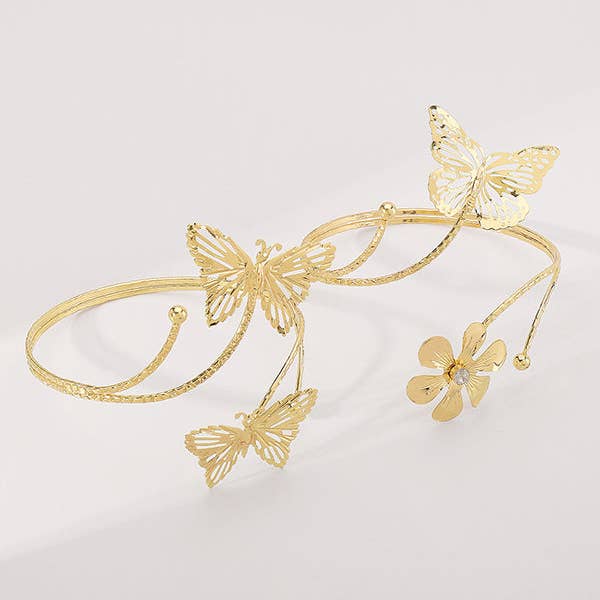 GOLD Adjustable Butterfly Shape Armlet Accessories for wholesale on Faire3