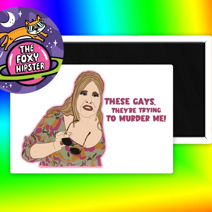 Witte Lotus Tanya Homoseksuelen Moord Koelkastmagneet voor wholesale door The Foxy Hipster