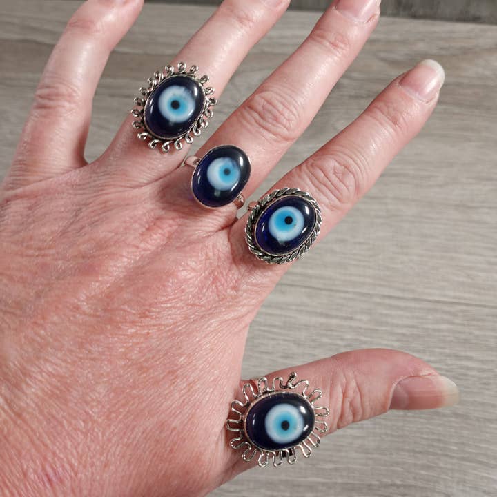 Keystone Crystals - Wholesale Cocktail/statement ring - Assorted Gemstone Rings in Pot Metal – Mixed Sizes11