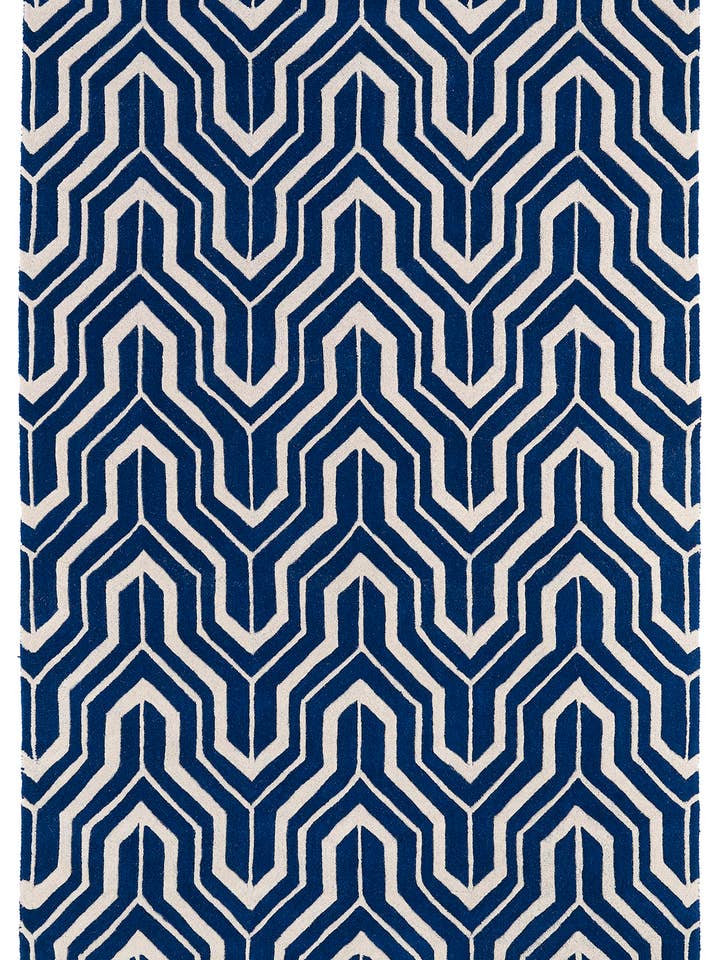 Tappeto quadrato della collezione Tara Square, blu marino per la vendita all'ingrosso da parte di contempo fashion