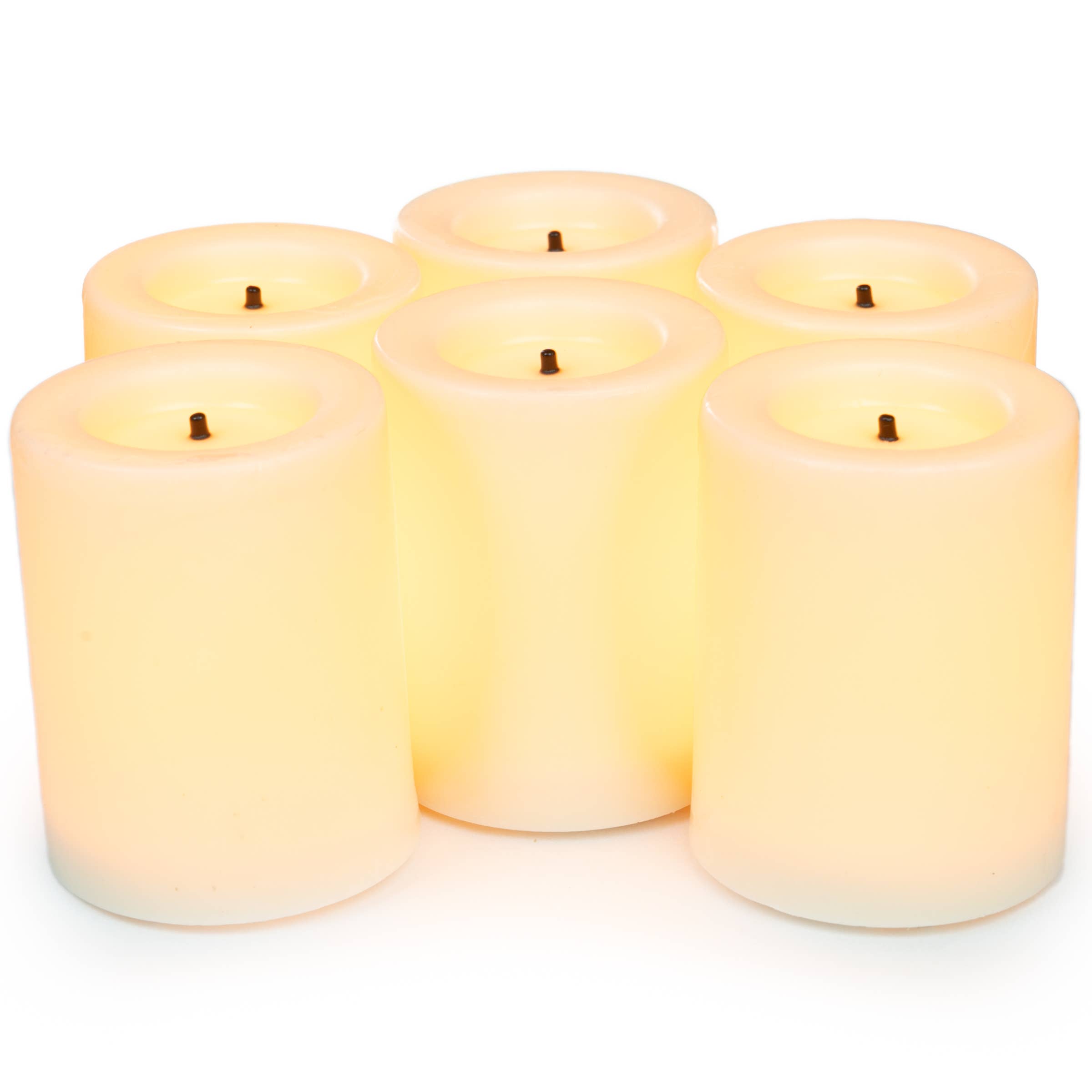 ScentSationals - Wholesale Flameless Candle - 6 Pack 1.75" Wax Dipped Votive LED Candles Cream0