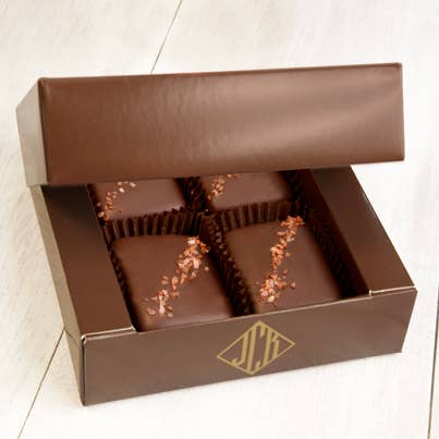 John Kelly Chocolates - Wholesale Chocolate Box - Semi-Sweet Choc & Caramel w/Hawaiian Alaea Sea Salt Box3