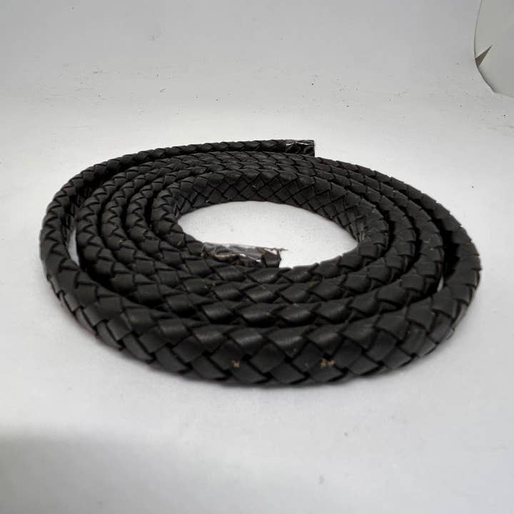 Oval Braided Cord Se/Matt black - Black 10.0x5.0mm for wholesale by Sun Enterprises B.V.