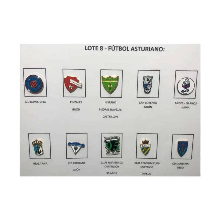 Pins - Lot Nº8 Écussons Football Asturien pour la vente par Astur Pins