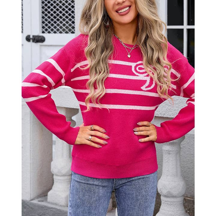Bow knit sweater for wholesale by Mapcie