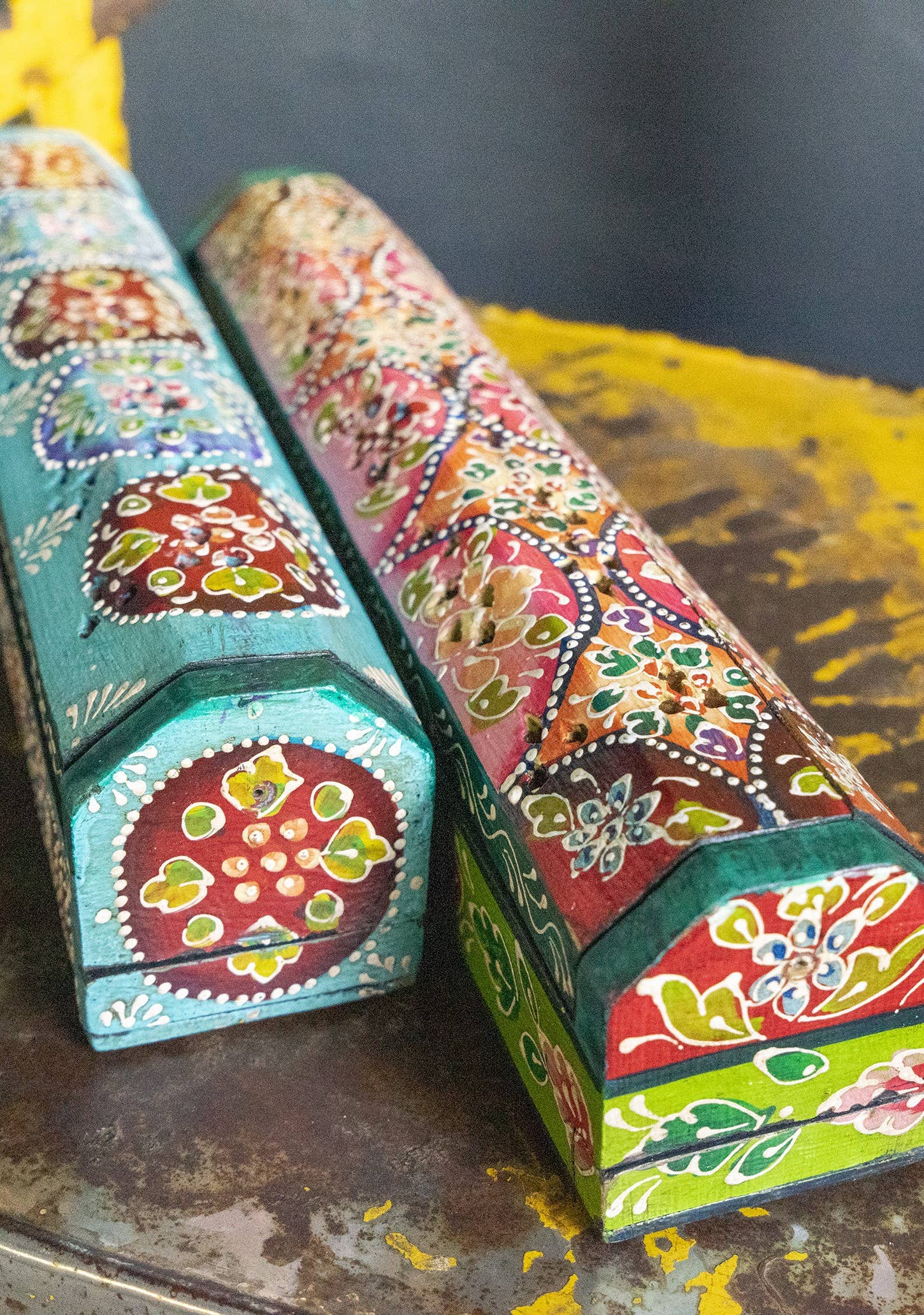 Namaste - Wholesale Incense Holder - Hand Painted Wooden Incense Box0