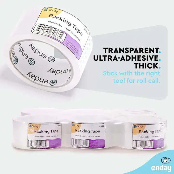 enday - Wholesale Tape - Clear Packing Tape 1.88" X 54.6 Yards1