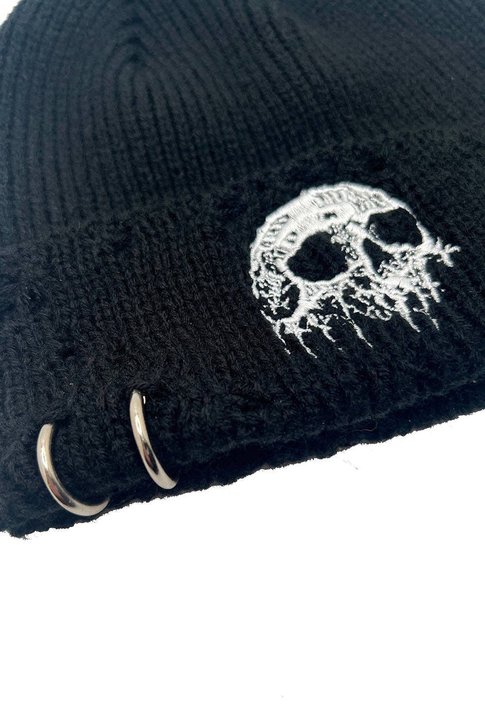vampirefreaks - Venta al por mayor Gorro de lana - Mujer - Gorro Desgastado con Agujeros [Goteo de Calavera]5