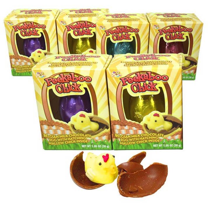 I Got Your Candy - Wholesale Chocolate Covered Sweets - Albert's Peek A Boo Chocolate Chicks 1.05oz - 6ct