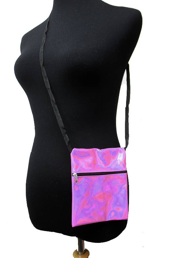 Cap Zone - Wholesale Crossbody Bag - Women's - Petite Holographic Gloss Crossbody Purse Bag6
