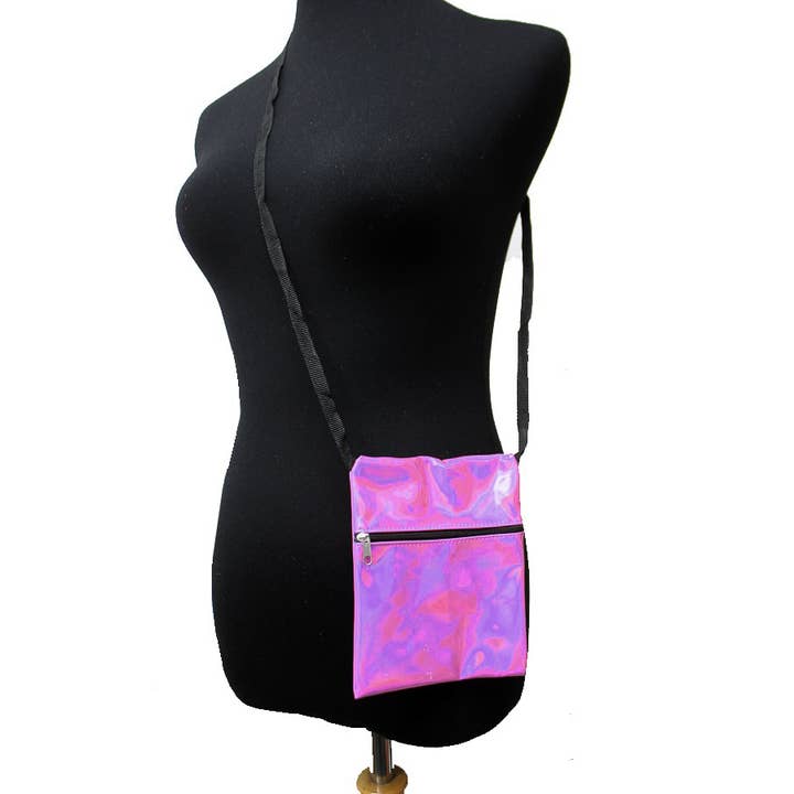 Cap Zone - Wholesale Crossbody Bag - Women's - Petite Holographic Gloss Crossbody Purse Bag6