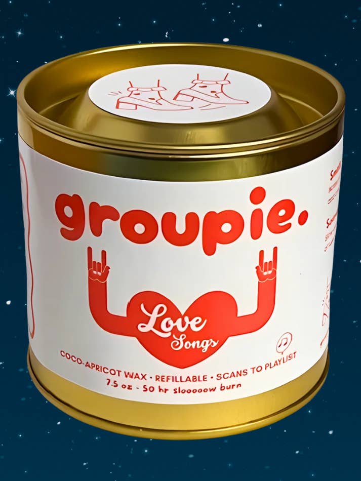 "Love Songs" Playlist Candle ⭐ BEST SELLER ⭐ for wholesale by groupie candles