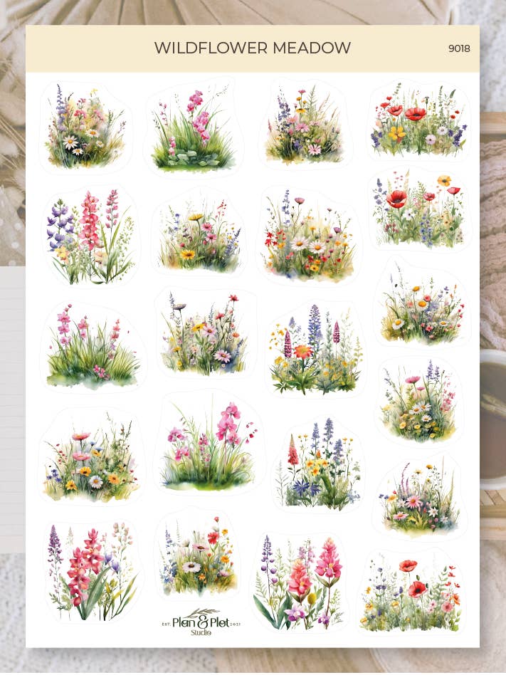 Wildflower meadow | Stickers for wholesale by Plan & Plot Studio