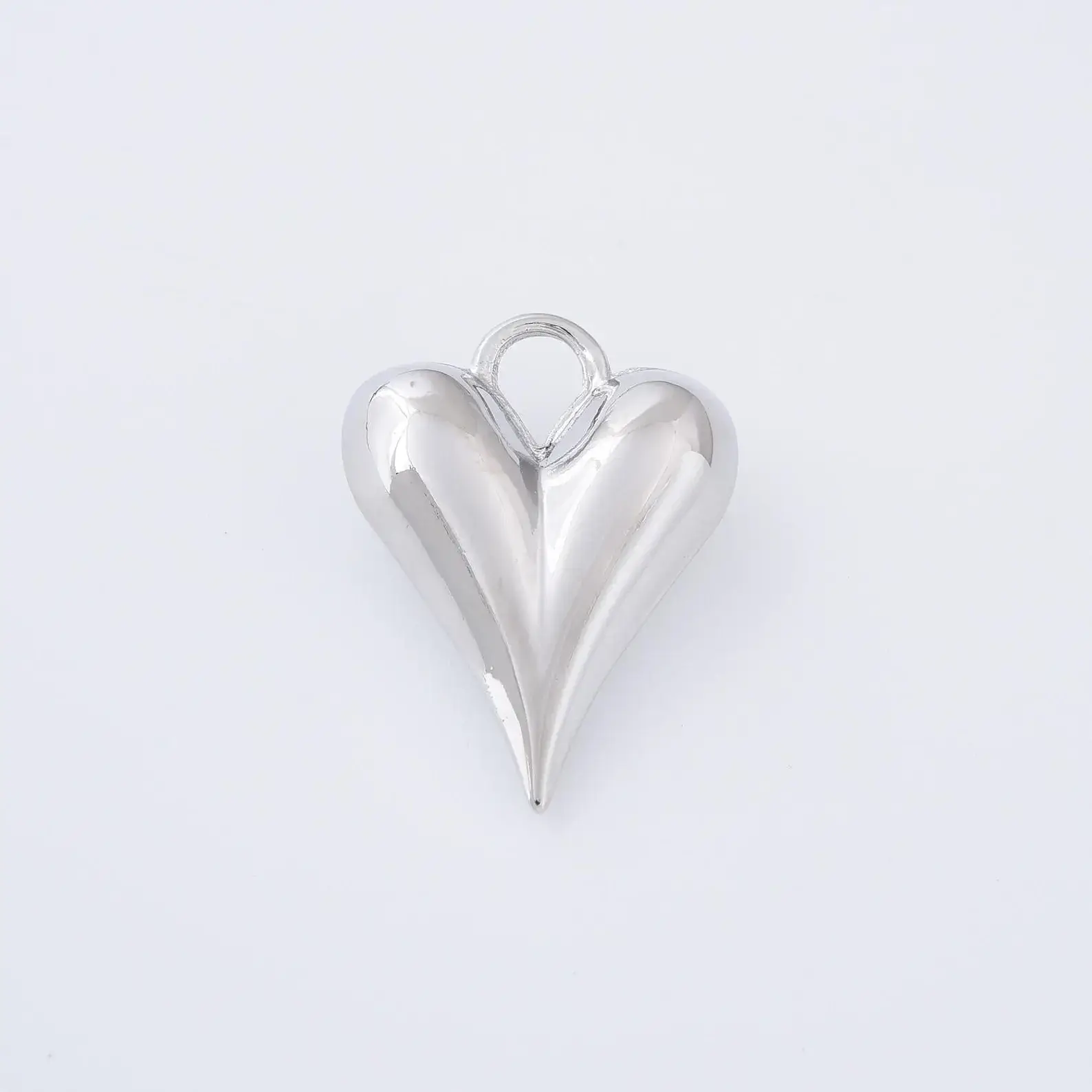 Beads Creation - Wholesale Individual Charm/Pendant - Chunky Heart Pendant Large Gold Filled Puffy Charm CP2026L3