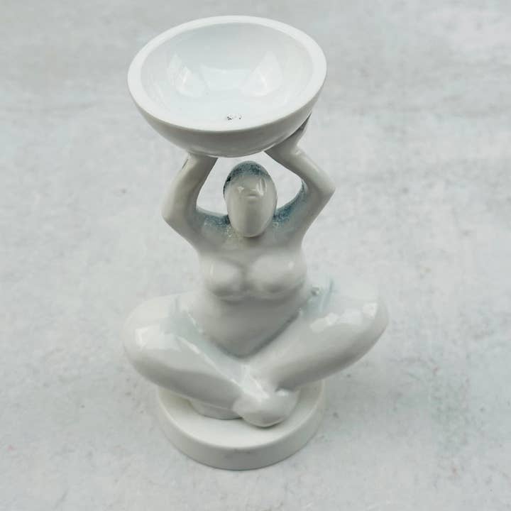 Rock Paradise - Wholesale Decorative Figurine - Crystal Stand - White Yoga Goddess Figure5