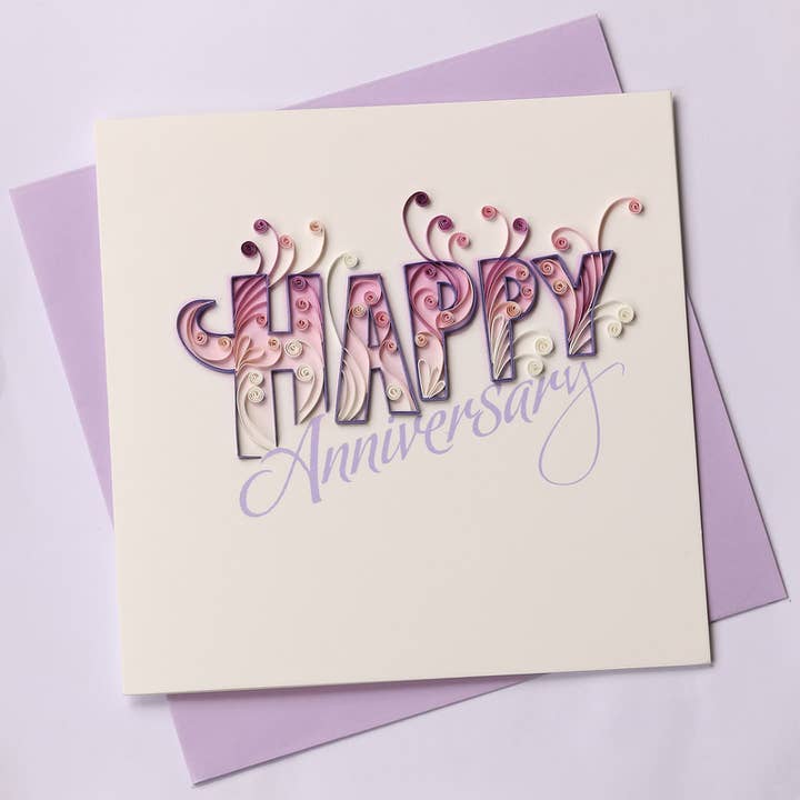 Carte Quilled Anniversaire pour la vente par Poppin Cards and Gifts