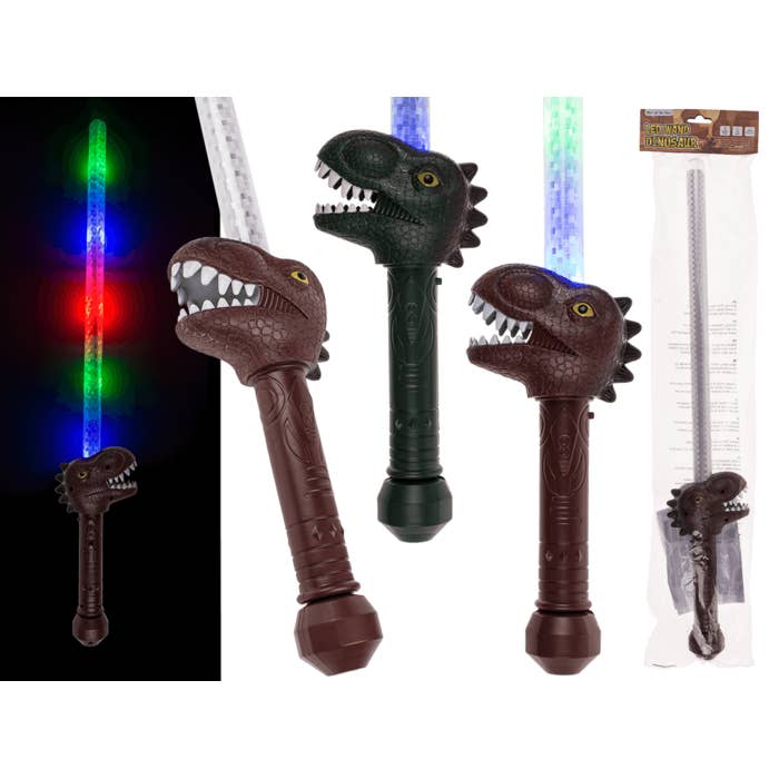 Out of the blue KG – wholesale Light-up toy – Kids & baby – Wand with LED, Dinosaur, approx. 67 cm,