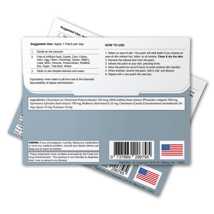 PatchAid - Wholesale Oral Supplement/Vitamin - Carb Neutralizer Patch - Weight Management & Carb Control7