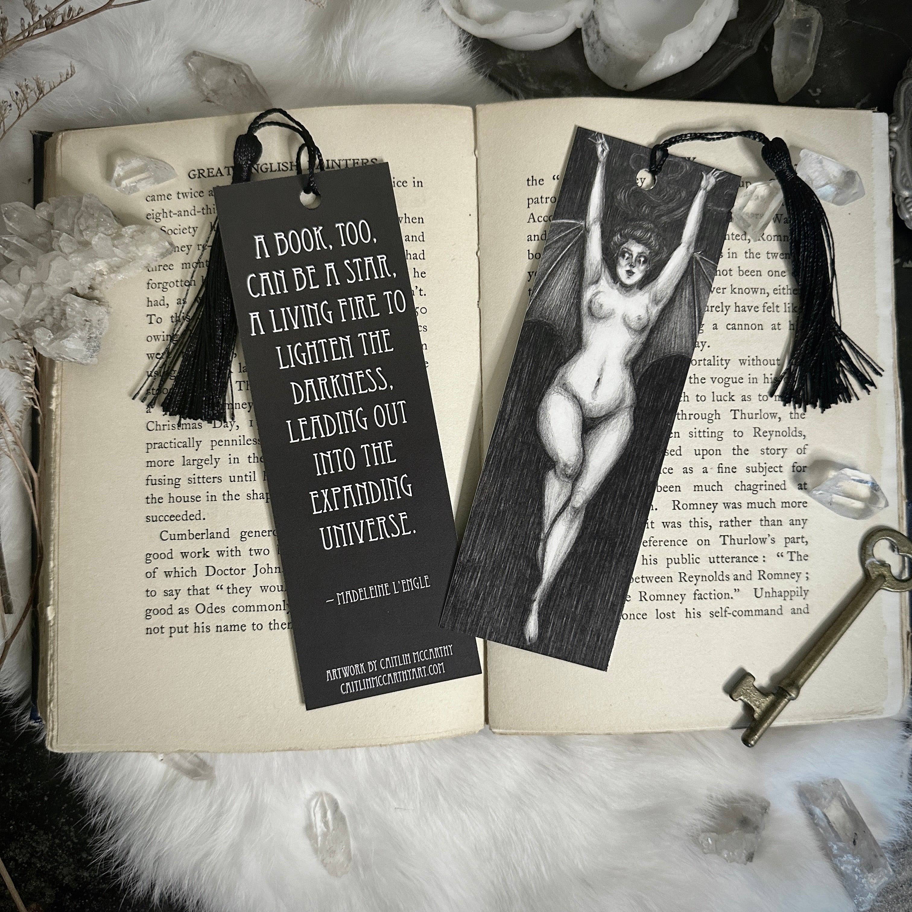 Caitlin McCarthy Art - Wholesale Bookmark - La Femme Chauve-Souris Bookmark - Pack of 101
