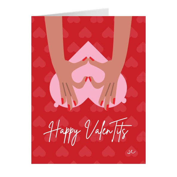 Happy ValentIts lykønskningskort for engroshandel hos Titty City Design