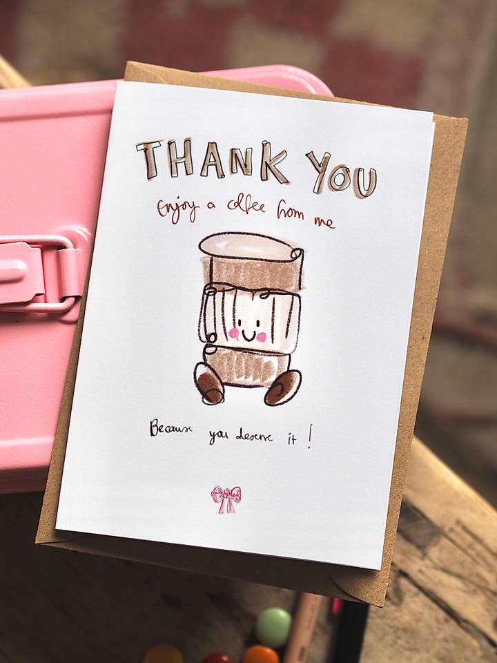 ‘A Coffee For You’ Coffee Card for wholesale by Made by Leah