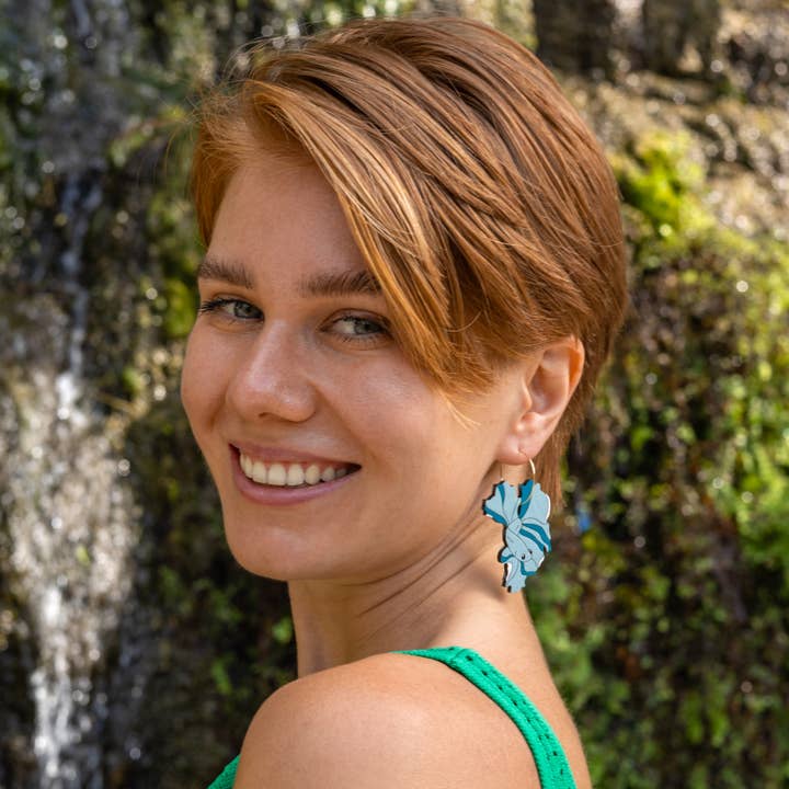 Le Chic Miami - Wholesale Hoop Earrings - Betta Fish Hoop Earrings2