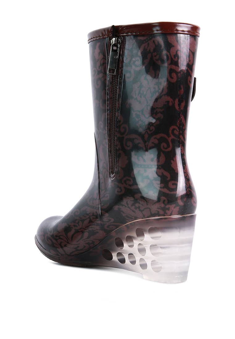 Rag Company - Wholesale Rain Boots - Women's - Drench Clear Wedge Rainboots2