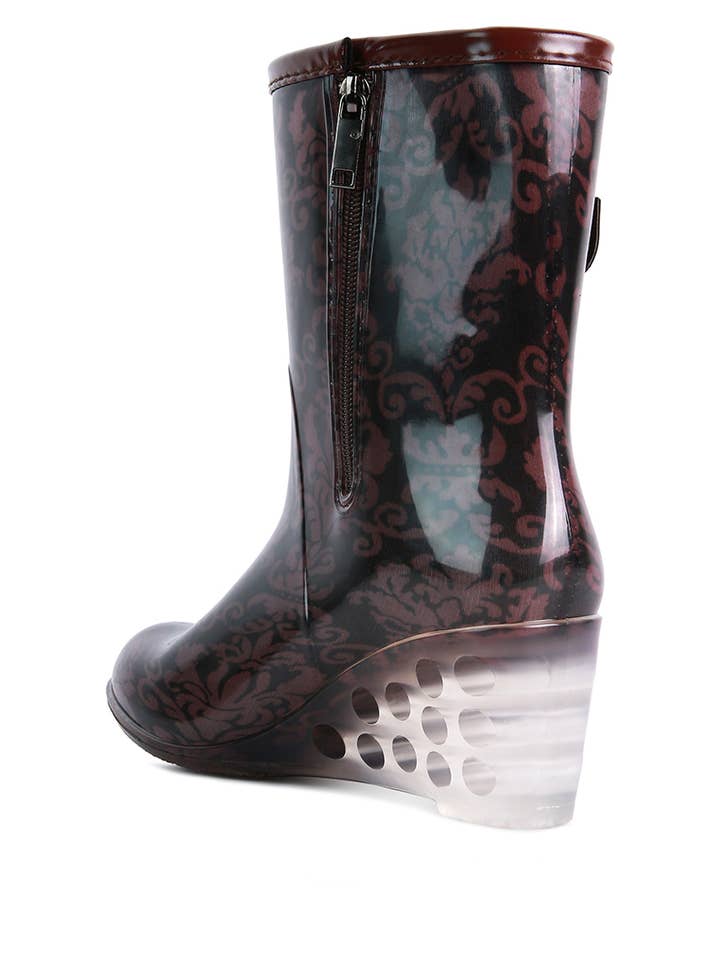 Rag Company - Wholesale Rain Boots - Women's - Drench Clear Wedge Rainboots2
