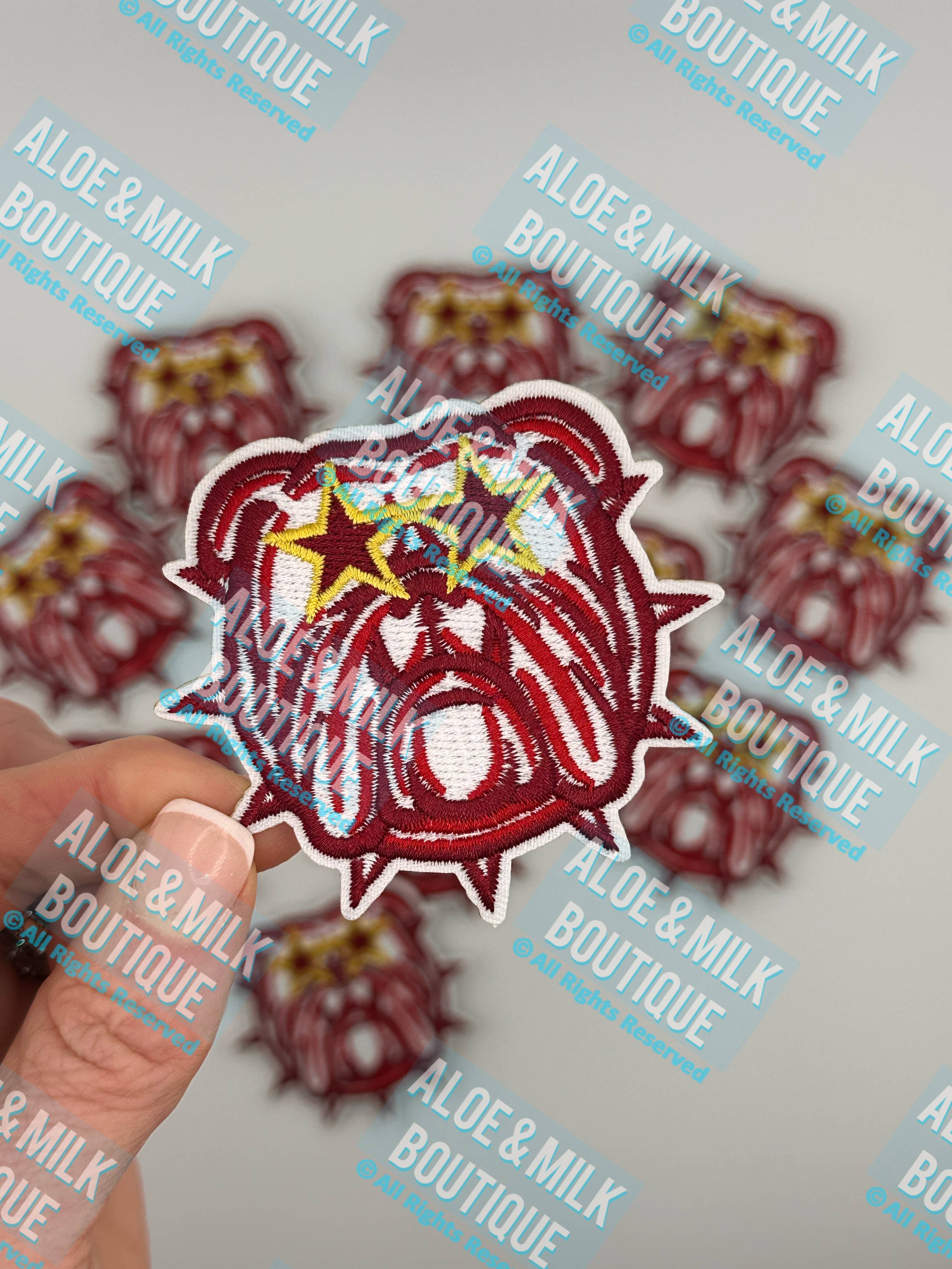 Aloe and Milk Boutique - Wholesale Patch - Mascot Bulldog , bulldog patch, sports patch, football3