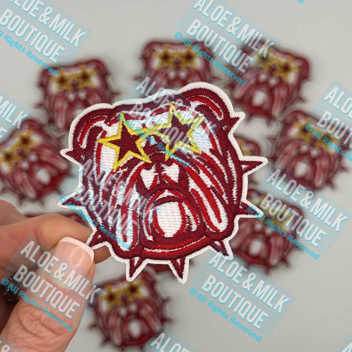 Aloe and Milk Boutique - Wholesale Patch - Mascot Bulldog , bulldog patch, sports patch, football3
