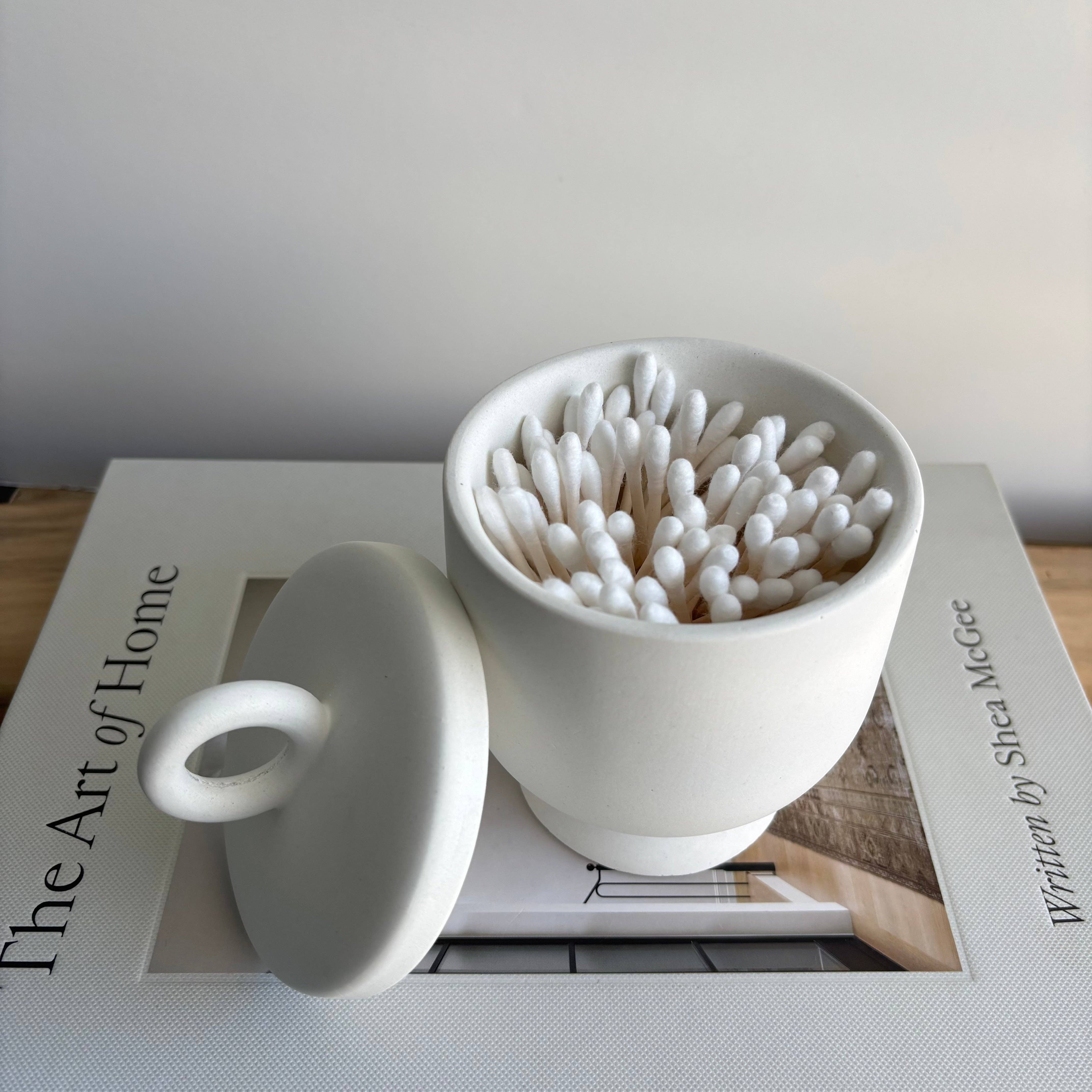 Fancy Concrete – wholesale Decorative jar – Calista - Vessel | Concrete Canister | Cotton Jar6