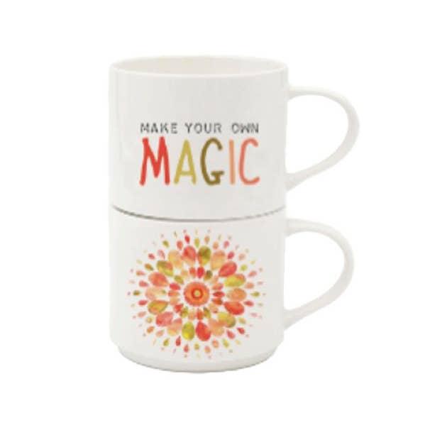 Magic Set of Two Stacking Mugs for wholesale by Godinger