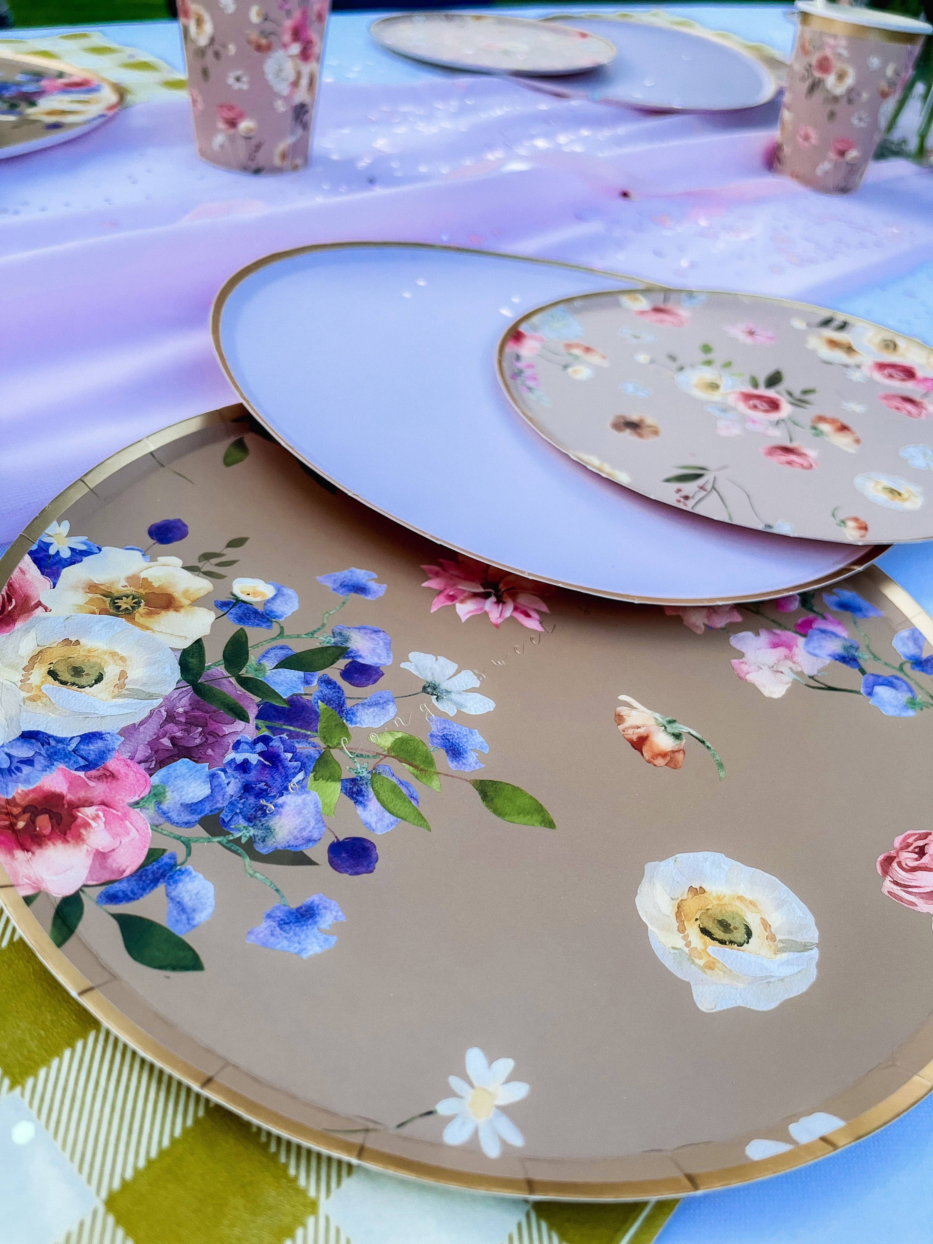 Josi James – Großhandel Einwegteller – Großer Sommerlicher Floraler Teller2