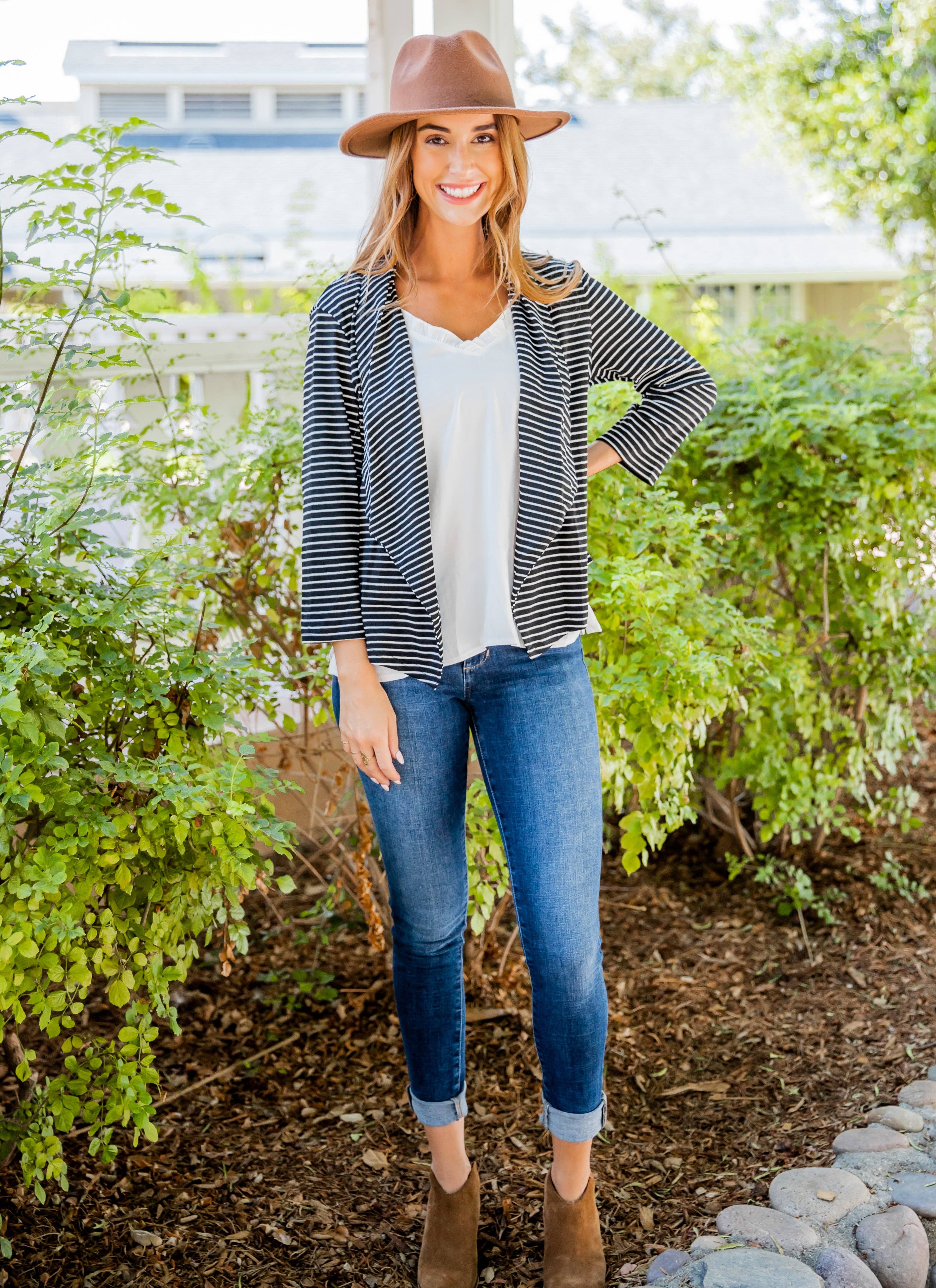 Tickled Teal - Wholesale Blazer - Women's - Maia Patterned Blazer11