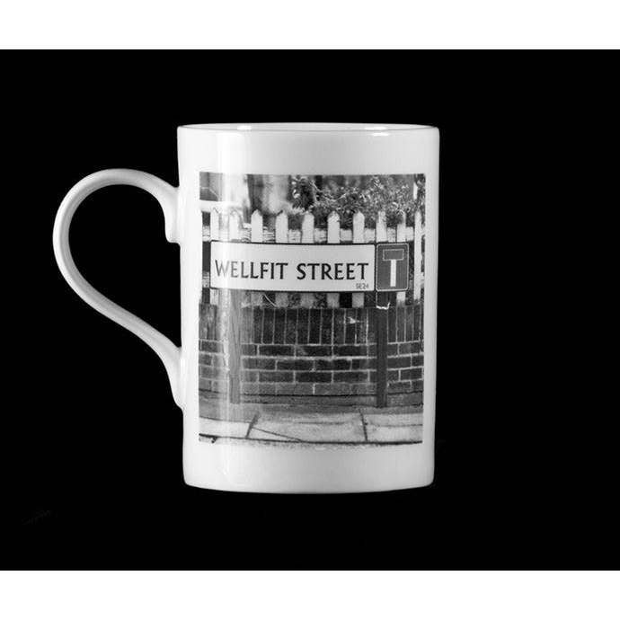 Wellfit Street - Fine Bone China Mug for wholesale by Lesser Spotted Images Ltd