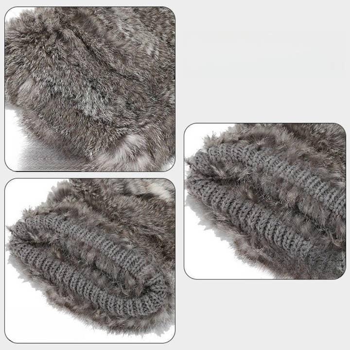 Funkyrel® Atzbranding Limited - Wholesale Bucket hat – Women's - Haila - Soft Plush Full Head Coverage Knitted Bucket Hat5