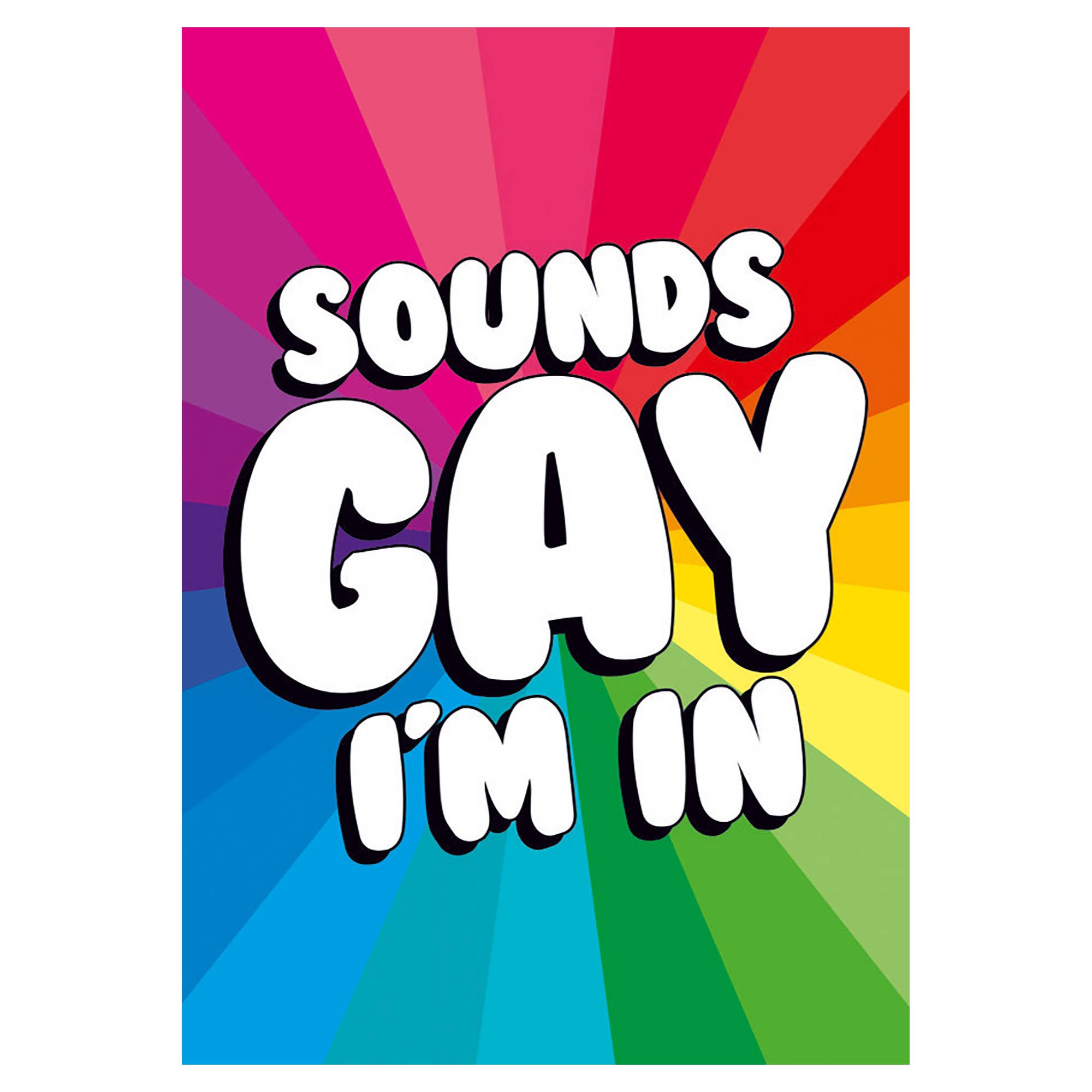 Dean Morris Cards - Wholesale Magnet - Sounds gay I'm in Fridge Magnet0