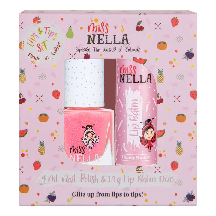 Duo Lèvres & Ongles - Baume à Lèvres Honey Bunny + Vernis à Ongles Pelable pour la vente par Miss Nella Canada