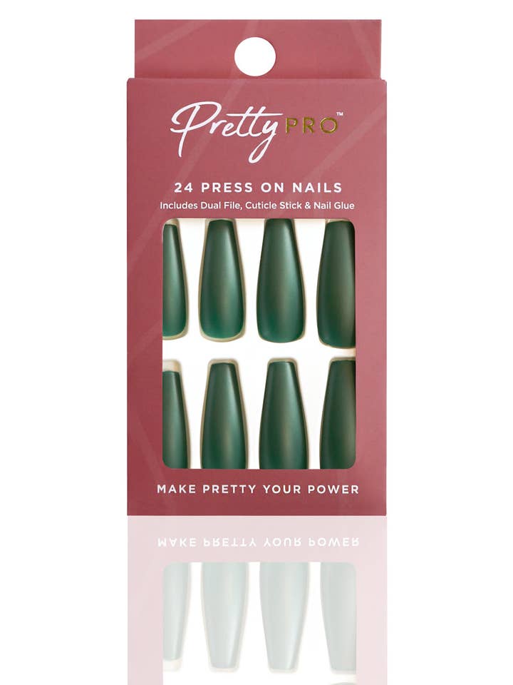 Press On False Nails Is It Green Your Looking For? 24pcs for wholesale by Pretty Pro