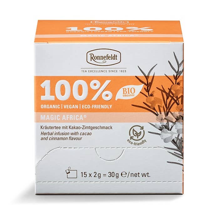 Ronnefeldt 100% Line – Magic Africa Rooibos – 8 × 15 Case
for wholesale by Ronnefeldt USA