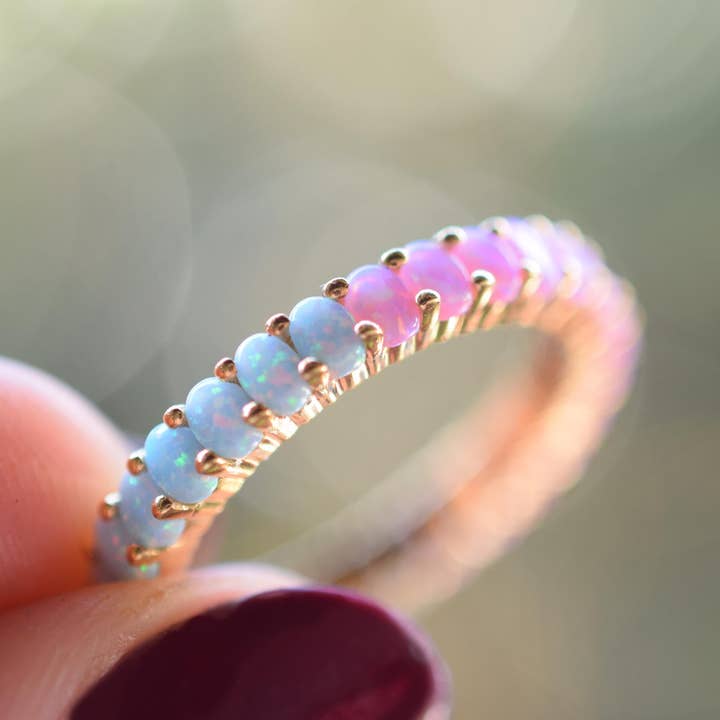 La Kaiser - Wholesale Multi-Stone Ring - Opal Ombre Dual Band 1