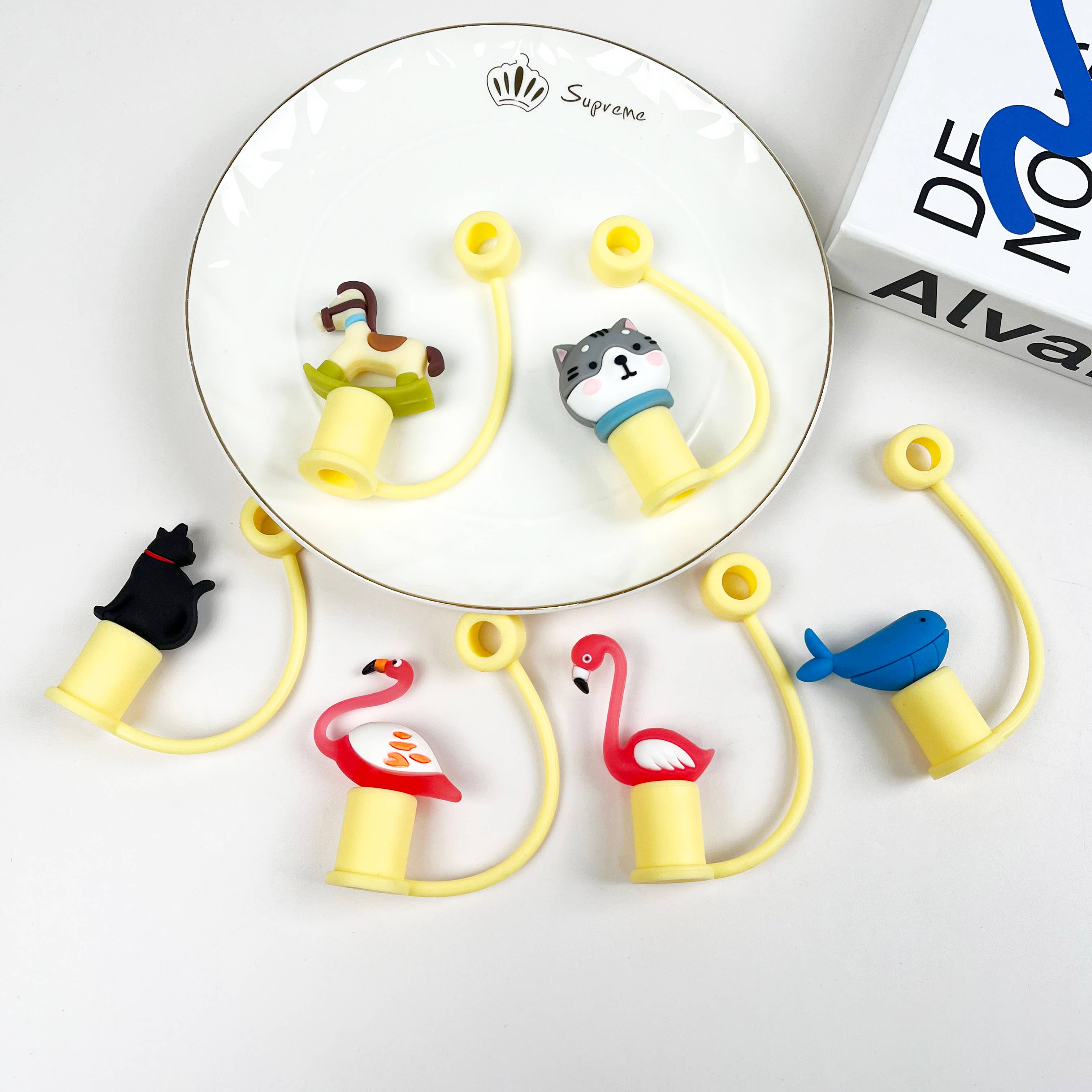 SoapElenGlen - Wholesale Drinking Straw - Straw Toppers Cute Animals Style Straw Cover10