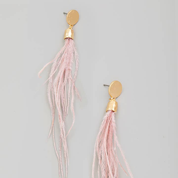 Långa fjäder Tassel Dangle Örhängen för wholesale av The Looks by Fame Accessories