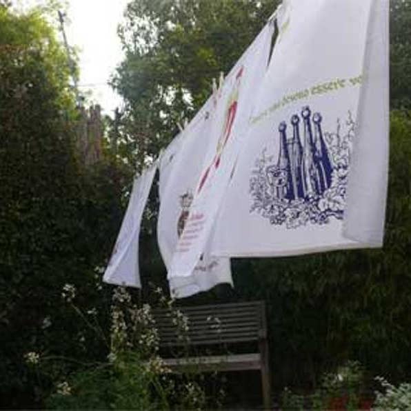 Jump That Moon – wholesale Tea towel – Friends and Wine dish towel5