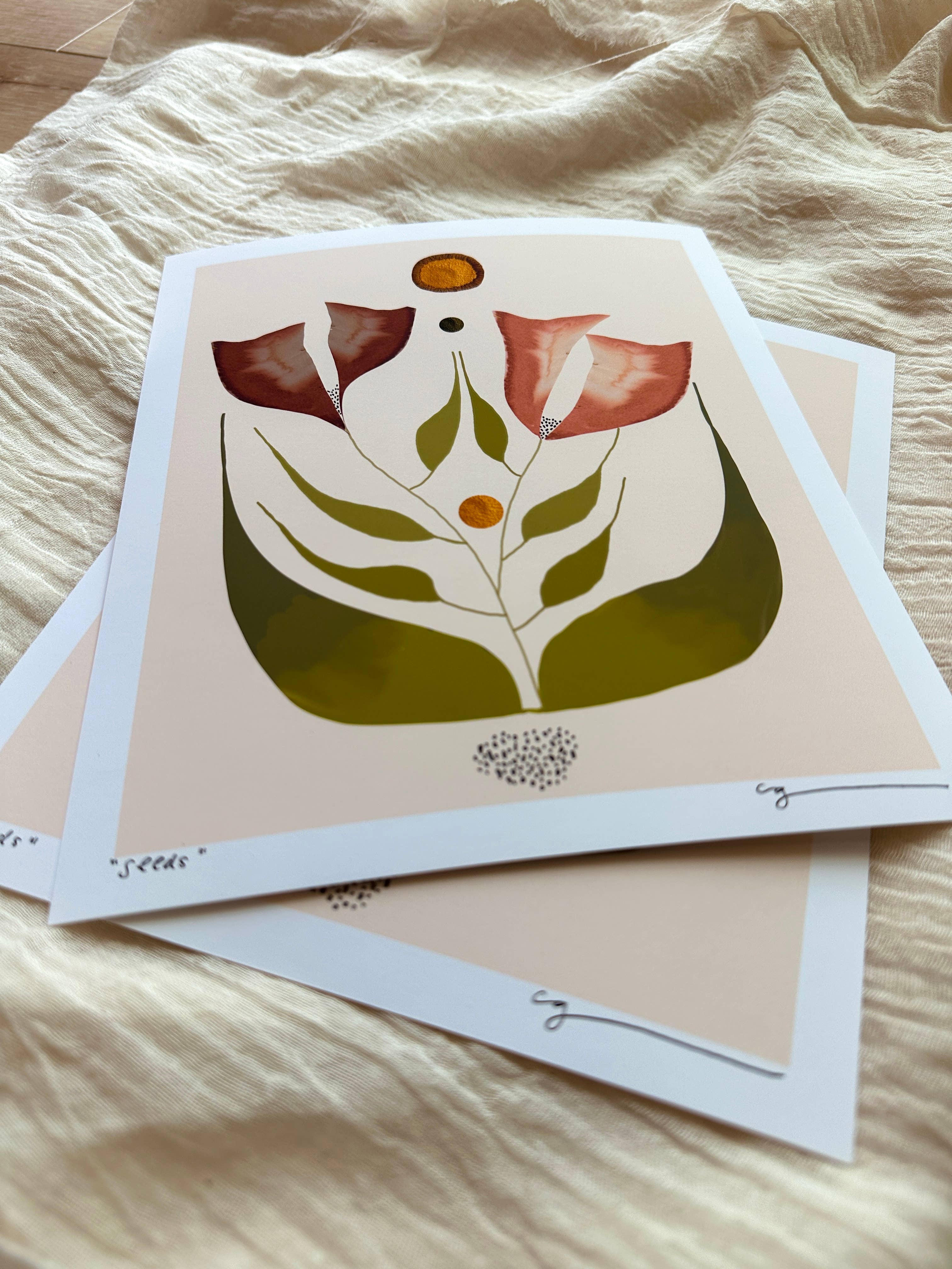 Courtney Griffin Art - Wholesale Art Print - "seeds" fine art print2